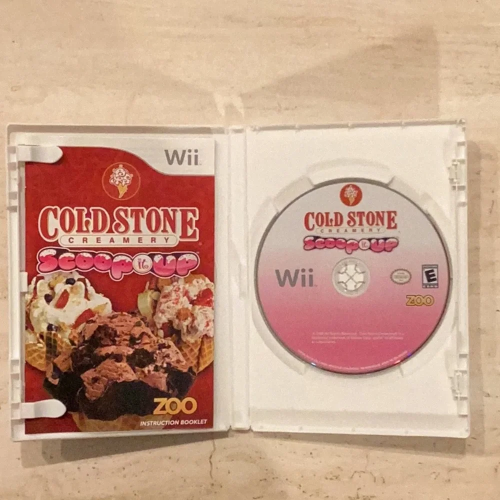 Cold Stone Creamery Scoop It Up Nintendo Wii Game Ice Cream Cones Complete CIB - Picture 5 of 7